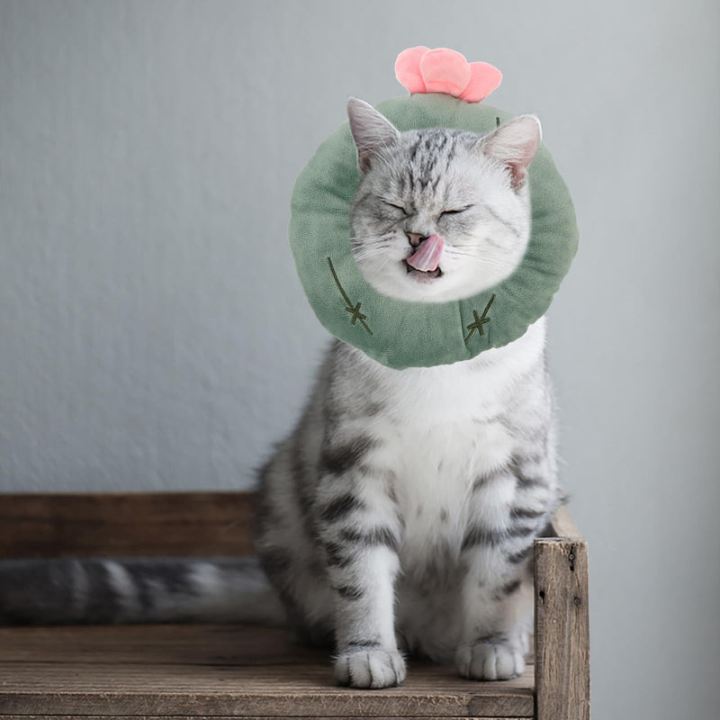Tofficu Cat Neck Brace, Soft Breathable Recovery Collar, Protective Collar for Wound Healing for Small Pets