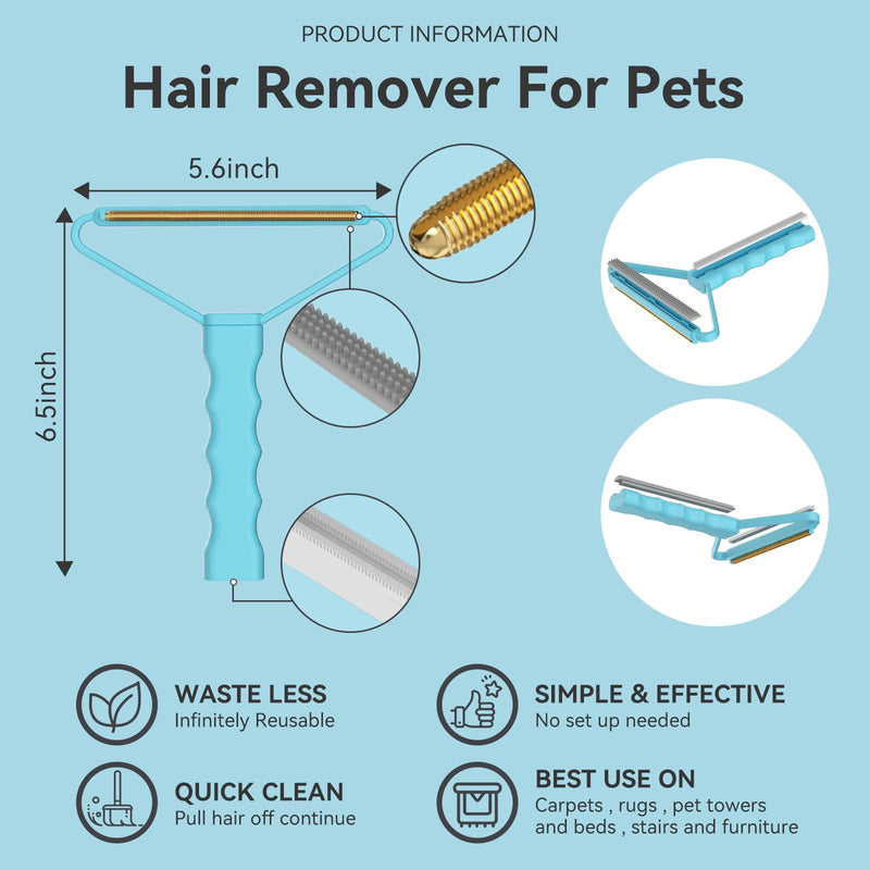 Lint Remover,Pet Hair Remover, Dog Cat Hair Remover,Pet Hair Removal Soft Brush,Carpet Rake,Lint Brush,Lint Shaver for Carpets, Car Mat,Couch,Pet Bed,Furniture & Rug(3 PCS) - PawsPlanet Australia
