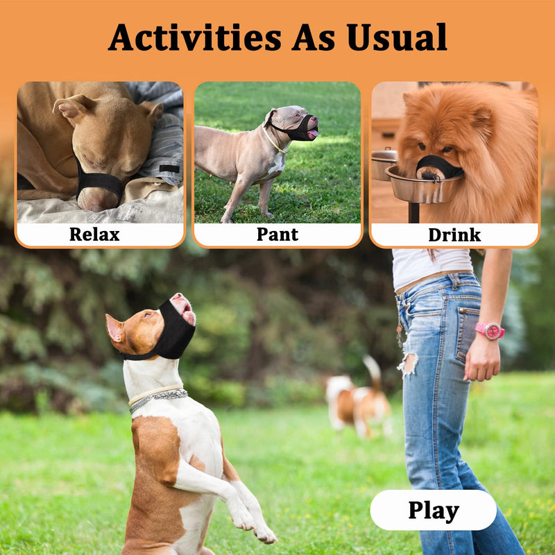 Basket Muzzle(BK-M) & Fabric Muzzle(XL) Set for Pitbull Rottweiler Anti Fighting Chewing - PawsPlanet Australia