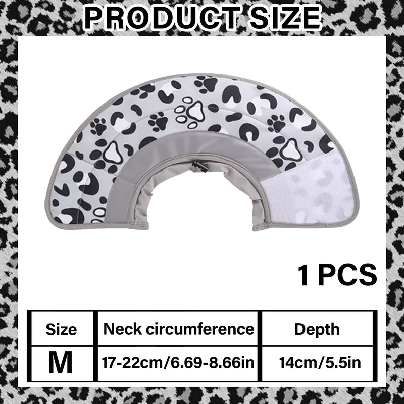 Cat Collar Soft, Adjustable Soft Recovery Cat Collar, Cat Collar for Puppies, Small Dogs and Cats, Prevents Licking (Grey, M)