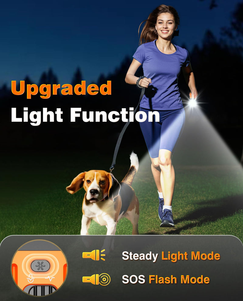 2026 Upgraded Smart Display Anti Barking Device for Dogs, 3X Dog Bark Deterrent Devices Bark Control with Screen & Flashlight, Rechargeable Dog Barking Silencer Portable for Indoor & Outdoor Use Orange