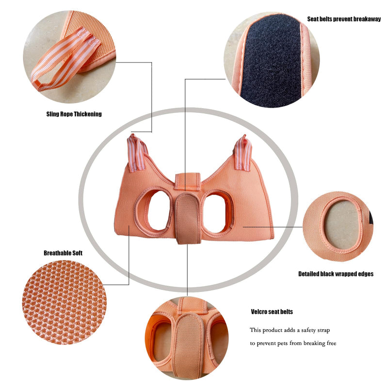 Cat and Dog Grooming Hammock with Safety Belt for Nail Clipping、Grooming,Cat Bathing Bag for cat Nail Trimming,Cat Claw Care Bag, Dog Grooming Harness（S,Be Sure to Check The Size Chart） S Pink - PawsPlanet Australia