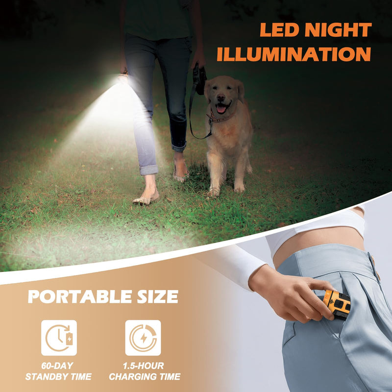 Dog Bark Deterrent Devices, Anti Barking Device for Dogs ultrasonic Stopper Control Device 50 Ft Correct Your Dog's Bad Behavior Better Than Shock Collars (YELLOW-5431) YELLOW-5431