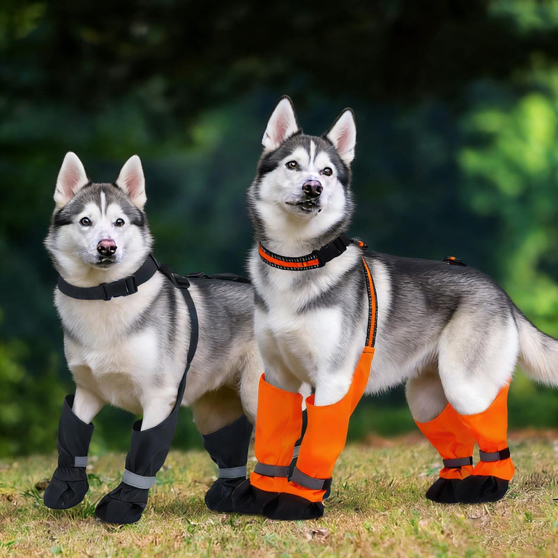 Allroaring Dog Suspender Boots, Waterproof Dog Rain Boots, Puppy Snow Shoes for Winter, Anti Dirt Pants with Shoes, Adjustable Suspender Pants for Outdoor Walking XS Black - PawsPlanet Australia