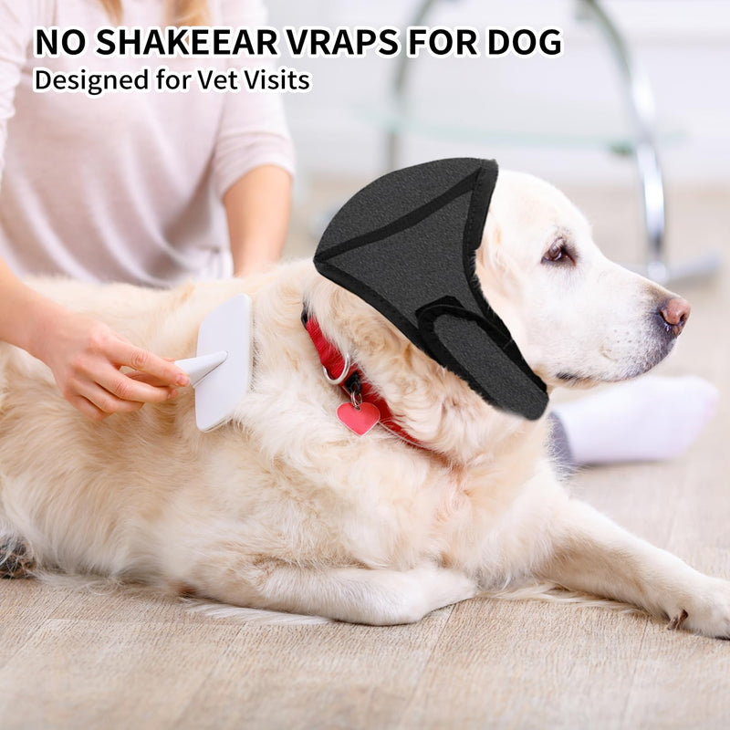 Dog Ear Defenders,Dogs Ears Muffs Noise Protection Adjustable Snood Calming Cancelling Pet Protectors Cover Head Wrap Headphones Covers,for Anxiety Relief Swimming Bath Grooming Thunder Fireworks (S) S