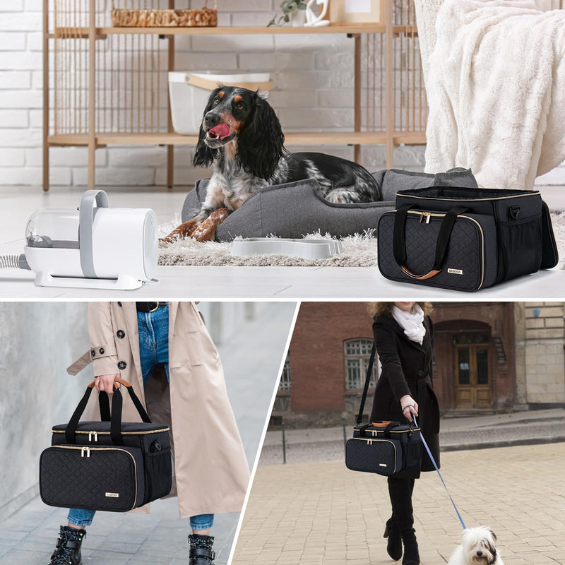 Dog Grooming Vacuum Bag, Pet Grooming Kit Bag Perfect for Dog Hair Vacuum & Grooming Tool Kit Accessories- Black - PawsPlanet Australia