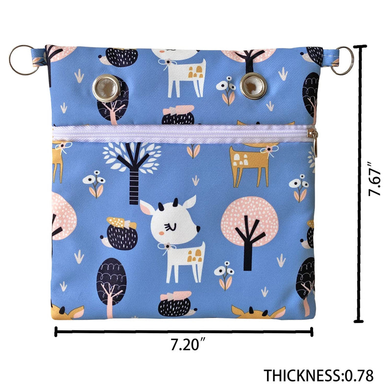 Faux Rabbit Fur Sugar Glider Bonding Carry Pouch Portable Small Animal Carrier Bag Small Animal Bonding Crossbody Strap for Hamster Rat Gerbil with Vent (Blue) Blue - PawsPlanet Australia