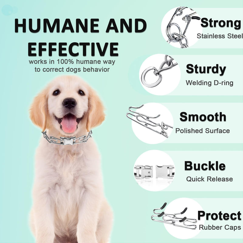 Dog Collar with Quick Release Buckle for Small Medium Large Dogs (S(14-17" Neck, 2.25mm)) S(14-17" Neck, 2.25mm) - PawsPlanet Australia