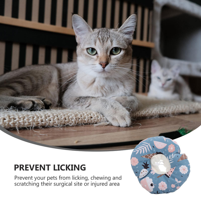Cabilock Adjustable Cat Collar, Pet Protective Collar made of Cotton, Prevents Scratching and Licking, Comfortable Neck Cone, Waterproof