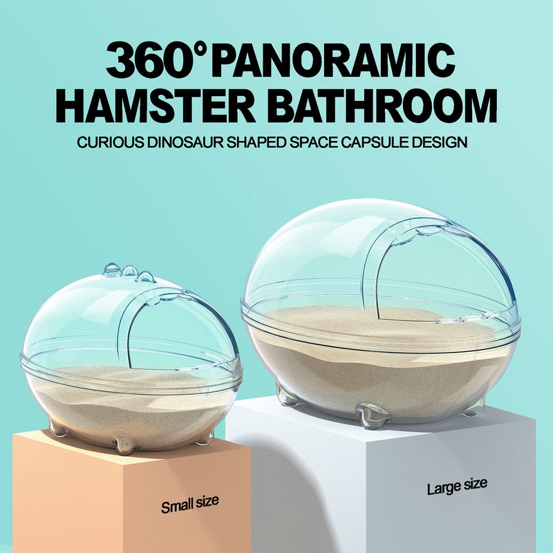 Hamster Bathroom,Hamster Bathtub Box,dust Bath for Hamster,Hamster Sand Bath Container,Hamster Bath,Hamster Bathing Bowl,Transparent Beds,Hamster Bathtub Toilet for Hamster Accessories (L) L 6.7*4.8*4.2 inch