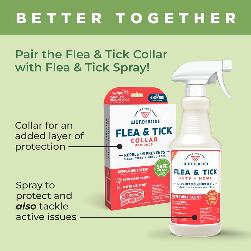 Wondercide Dog Collar - Flea, Tick, and Mosquito Repellent, Prevention for Dogs - with Natural Essential Oils - Pet and Family Safe - Up to 4 Months Protection 1 Collar - PawsPlanet Australia