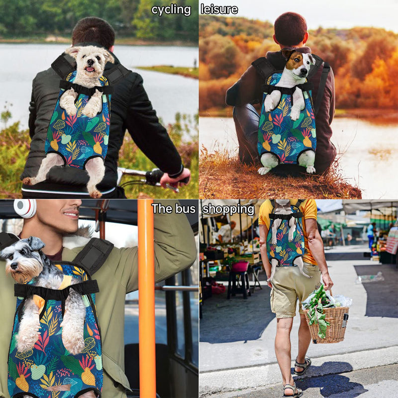 Pet Dog Carrier Backpack Legs Out Adjustable Pet Front Cat Backpack Carrier Travel Bag for Traveling Hiking Camping for Small Medium Dogs Cats Puppies Large Rain forest - PawsPlanet Australia