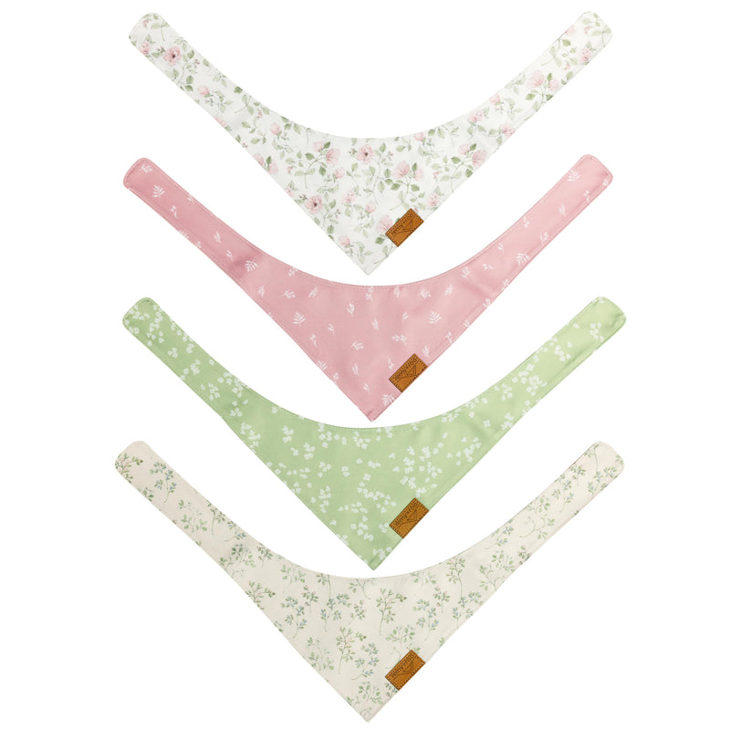 Remy+Roo Spring Dog Bandanas - 4 Pack Gemma Set | Premium Durable Adjustable Polyester Fabric | Patented Shape Girl Dog Bandana, Floral Dog Bandana (Small) Small - PawsPlanet Australia