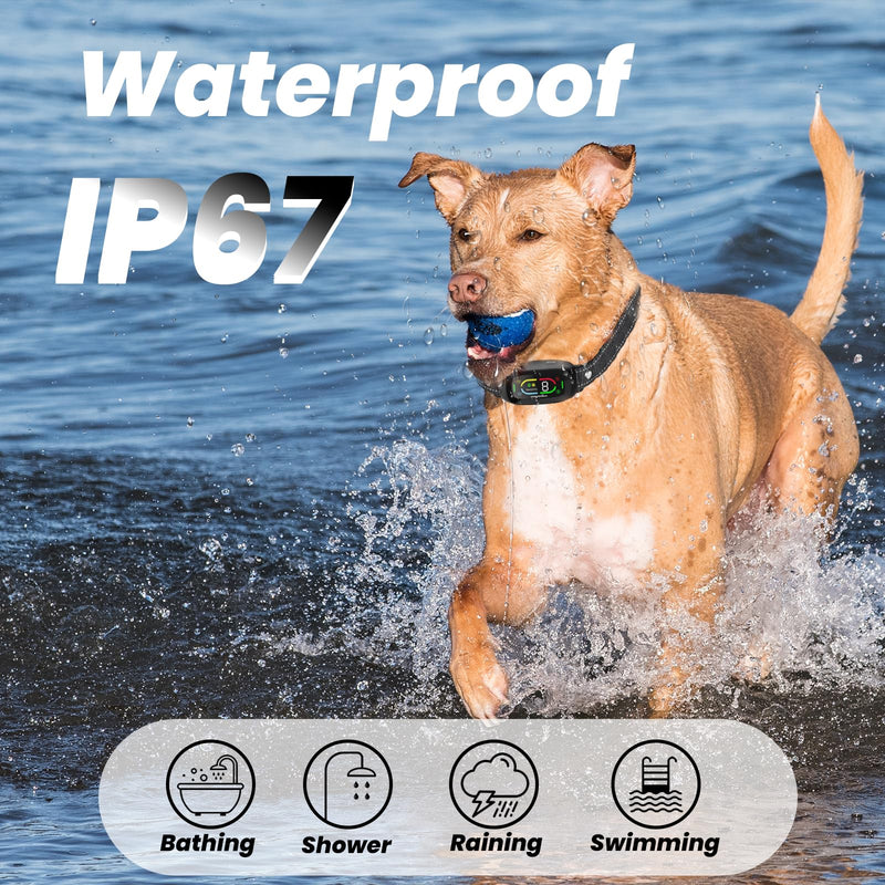 Automatic Dog Bark Collar, Safe Anti Barking Collar with Adjustable Beep Vibration Shock Modes & 9 Sensitivity, IP67 Waterproof Bark Deterrent Device for Large Medium Small Dogs 10-150lbs - PawsPlanet Australia