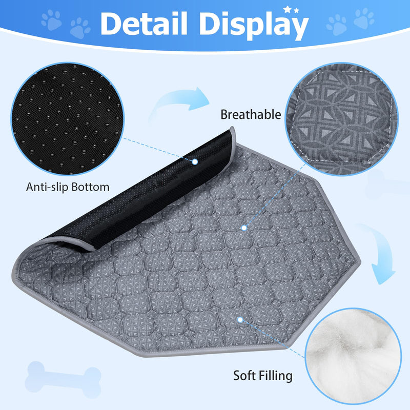 Dog Bed Mat Suitable for Pet Playpen Washable Crate Pad for Large Sized Dog Soft Crate Mat with Anti-Slip Bottom Gray 45 inch Gray-L - PawsPlanet Australia