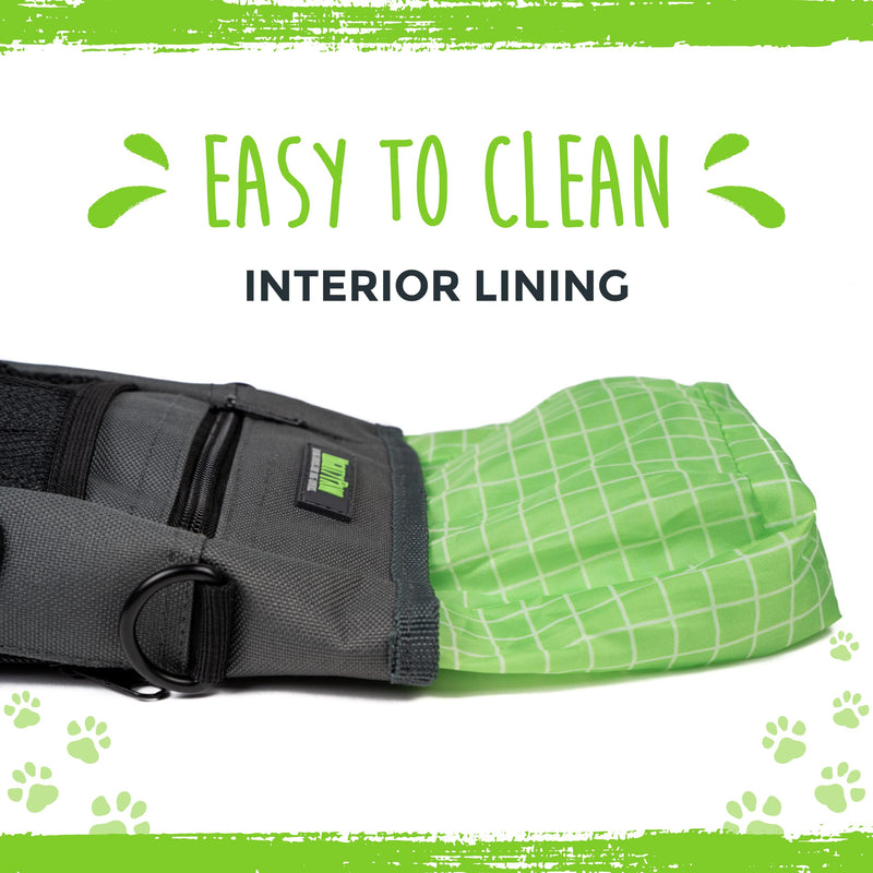 Mighty Paw Dog Treat Pouch 2.0 - Hands-Free Design - Strong Magnetic Closure - Quick Access To Your Pup's Treat - Closes Easy To Prevent Spills - No More Fumbling - Perfect For Long Walks Or Training Grey - PawsPlanet Australia