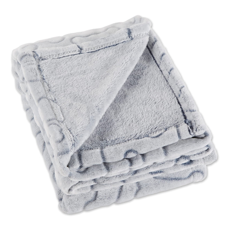 Bone Dry Embossed Bone Print Pet Blanket, 36x48", Gray 36x48" - PawsPlanet Australia