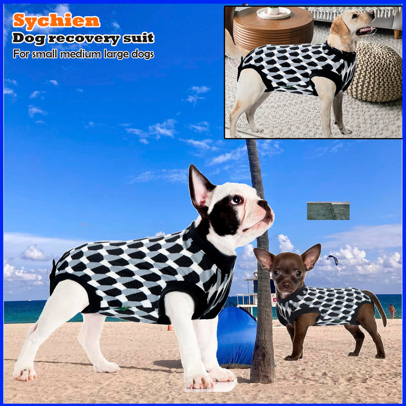 Dog Surgery Recovery Suit, Recovery Suit for Dogs Male Female Spay & Neuter, Anti-Licking Surgical Onesie for Dogs After Surgery Wear, Dog Cone Alternative (Shaped Black, M) Medium Stone Shape Black - PawsPlanet Australia