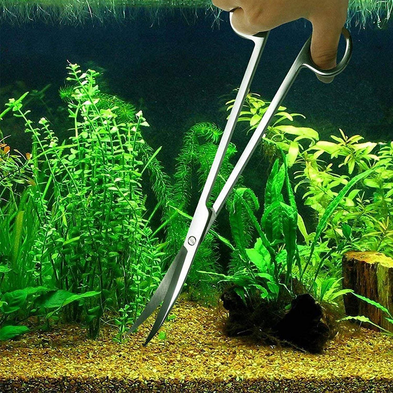 15in Aquascape Tools, 4 in 1 Long Aquarium Tweezers Scissors Spatula, Stainless Steel Aquatic Plants Aquascaping Tools Set for Fish Starter Kits, Aquariums Tank and Terrarium 15in - PawsPlanet Australia