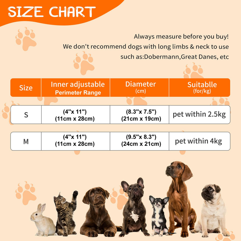 Adjustable Cat Collar Soft to Stop Licking After Surgery for Kitten, Alternative to Cone of Shame, Donut Cone for Cats, Pet Elizabethan Collar (Rabbit, Small)
