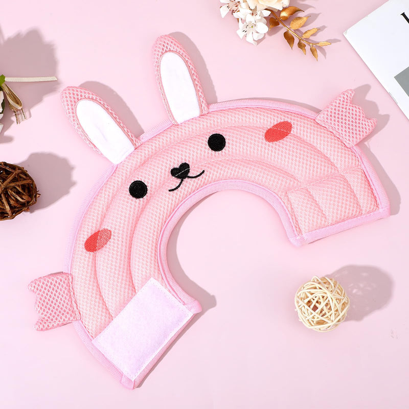 Nogeqi Soft Cone for Cats, Cute Rabbit Shape Cat Donut Collar, Adjustable Pink Cat E Collar, Lightweight Cats Cones to Stop Licking, After Surgery for Pets Small Dogs Kittes(M)
