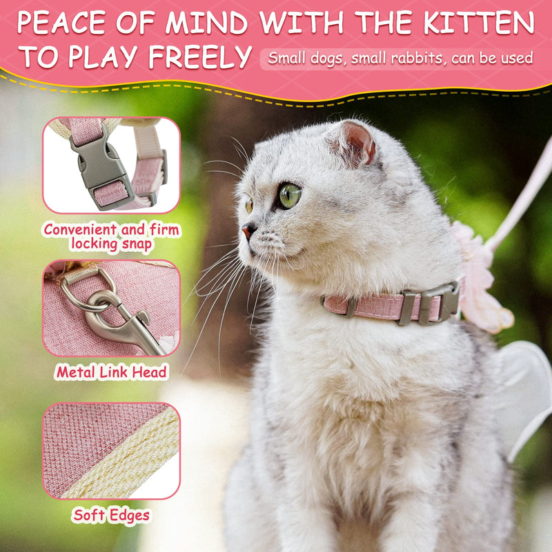 Cat Harness and Leash Set, Escape Proof Travel Cat Harness for Small to Large Cats, Yellow Color Medium - PawsPlanet Australia