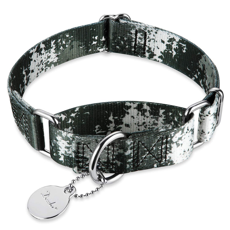 Martingale Dog Collars Colourful Oil Painting Pattern Series - No Pull Pet Collar Silky Soft for Medium and Large Dogs (Large, 2.5cm Wide, Jungle camo) - PawsPlanet Australia