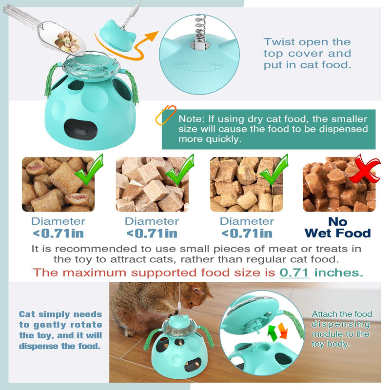 Interactive Cat Toys for Indoor Cats,4 in 1 Cat Treat Puzzle Slow Feeder Cat Wand Dancer Rolling Treat Ball Maze,Cat Treat Dispenser Puzzle Toy Cat Toys for Indoor Cats for Kitten Adult Cat - PawsPlanet Australia
