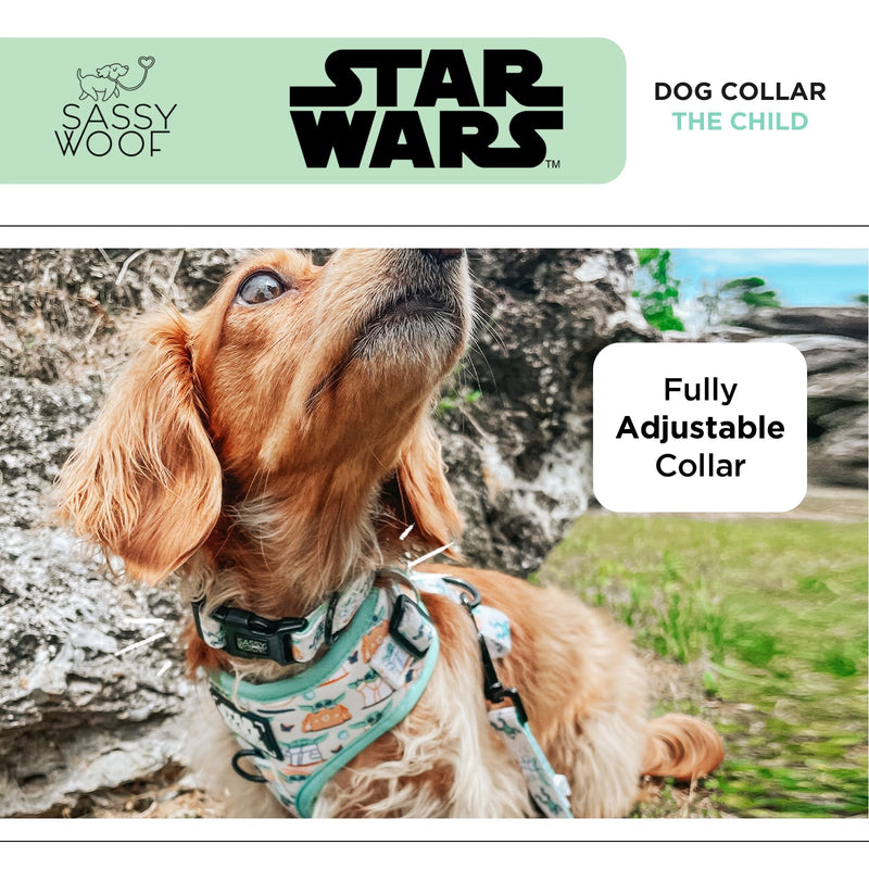 Sassy Woof Dog Collar Star Wars™ The Child - L, Adjustable, Durable, Comfortable and Stylish Pet Accessories for Small Dogs Large