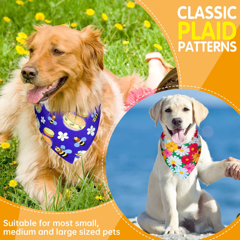 Saintrygo 30 Pcs Dog Bandanas Bulk Sublimation Plain Bandanas Bulk for Christmas Birthday Doggy Heat Transfer Triangle Scarf Washable Adjustable for Small Medium Large Pets Dogs(L) - PawsPlanet Australia