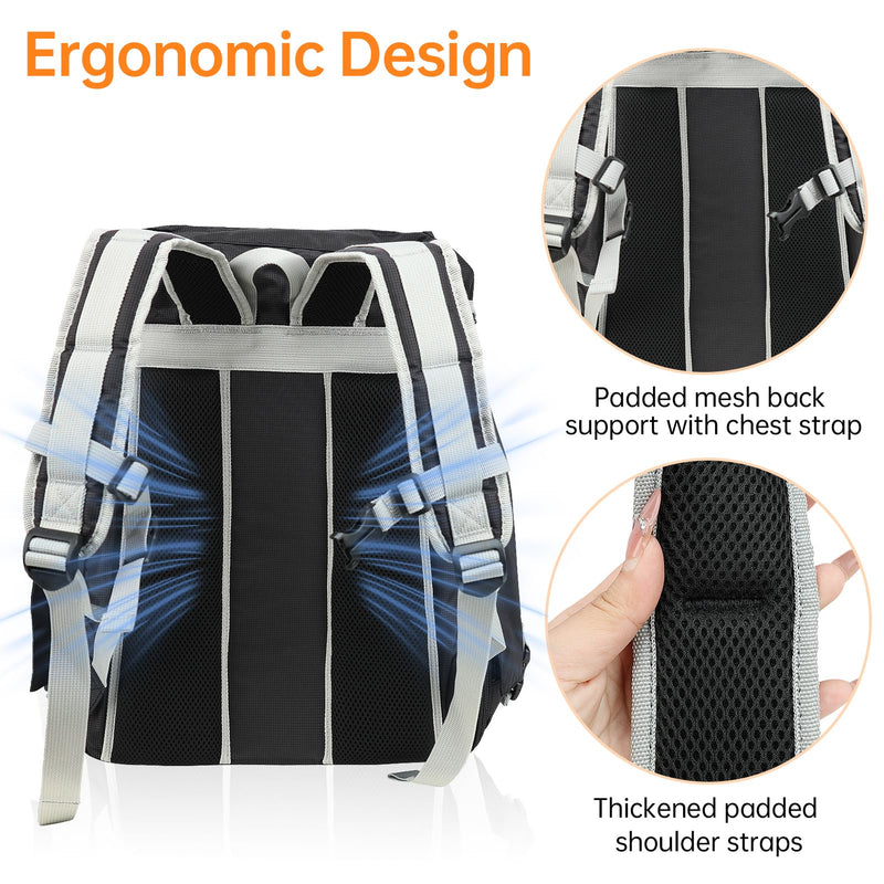 Cat Dog Backpack Carrier for Hiking Travel Portable Pet Daypack-Blue Blue - PawsPlanet Australia