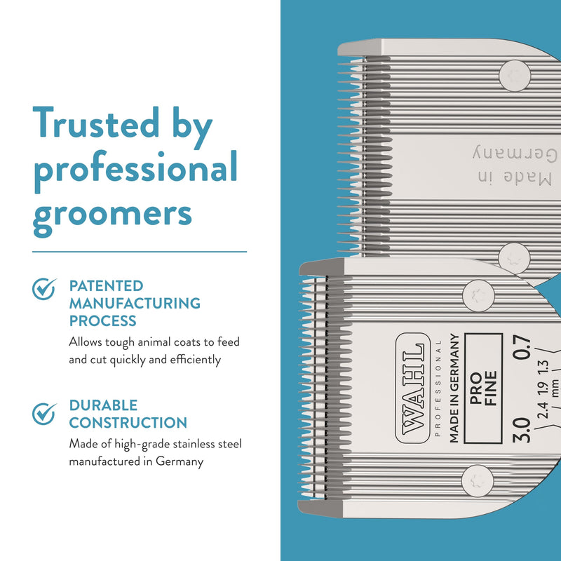 Wahl Professional Animal 5-in-1 Pro Adjustable Clipper Blade - for Arco, 5 Style Groom, Bravura, Chromado, Creativa, Figura & Motion Clippers - Replacement Blades - Silver - PawsPlanet Australia