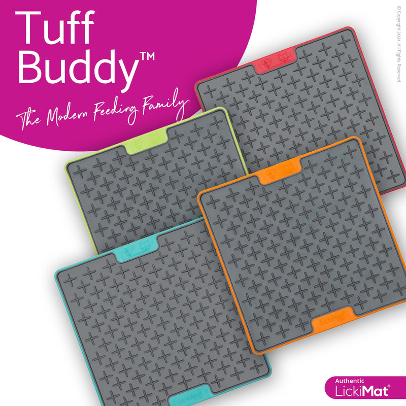 LickiMat Tuff, Heavy-Duty Buddy, Dog Slow Feeder Lick Mat, Boredom Anxiety Reducer; Perfect for Food, Treats, Yogurt, or Peanut Butter, Fun Alternative to a Slow Feed Dog Bowl, Turquoise