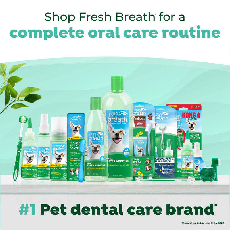 TropiClean Fresh Breath No Brushing Clean Teeth Dental & Oral Care Gel for Dogs, 4oz - 3 Pack Original ﻿4 Fl Oz (Pack of 3) - PawsPlanet Australia