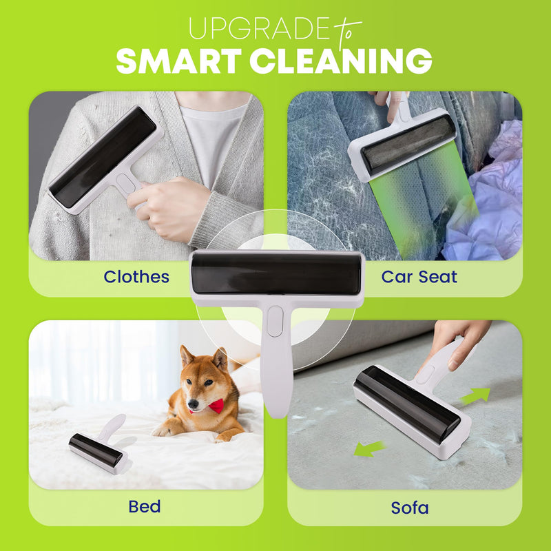 Pet Hair Removal Tool - Reusable Dog Hair Remover for Couch, Cat Hair Remover for Furniture - Portable Multi-Surface Fur Roller - Eco-Friendly, No Refills Needed - PawsPlanet Australia