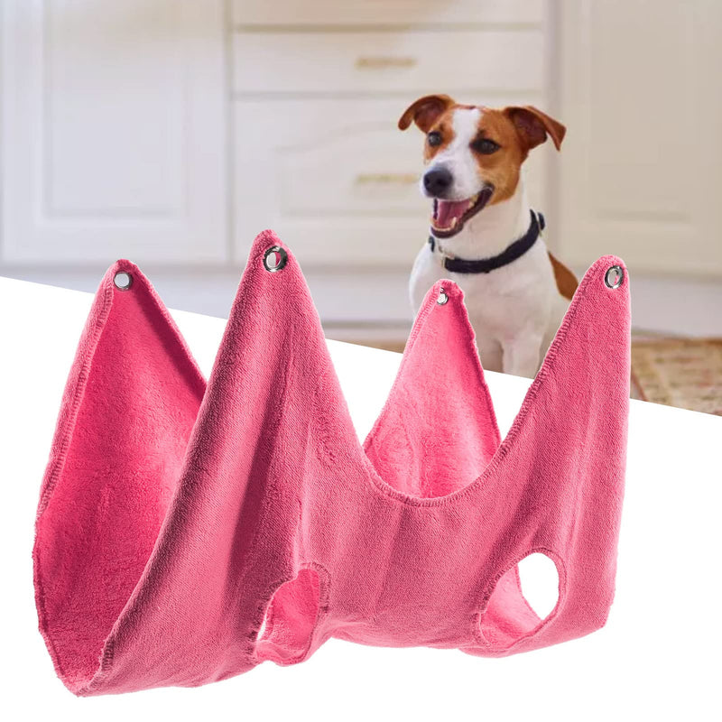 Dog Grooming Hammock, Breathable Soft Comfortable Safety Dog Grooming Washable for Cleaning Teeth for Nail Trimming for Taking Medicine(Pink, S) - PawsPlanet Australia