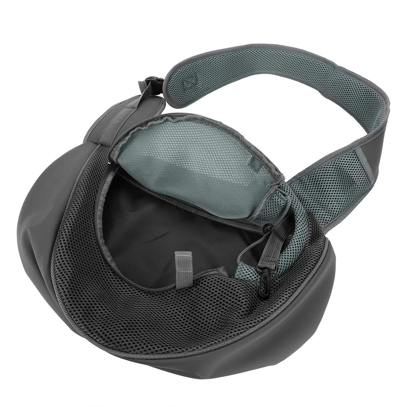Dog Sling Carrier Hand-Free Puppy Carrier Purse Breathable Mesh Pet Chest Bag Adjustable Outing Pet Travel Sling Bag for Small Dogs Cats Rabbits(Under 10 lbs) Black - PawsPlanet Australia