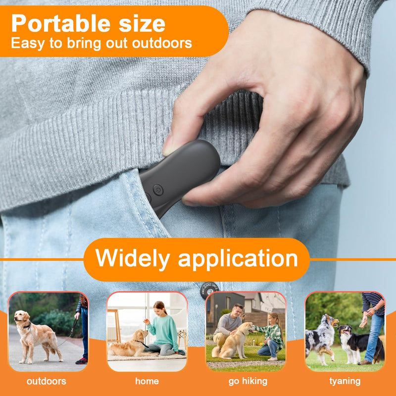 Dog Bark Deterrent Device,Anti-Barking Device,Up to 15Ft Long Range & Rechargeable Bark Control,Stop Barking Dog Devices,Safe for Dogs Training,Indoor & Outdoor(Black) Black