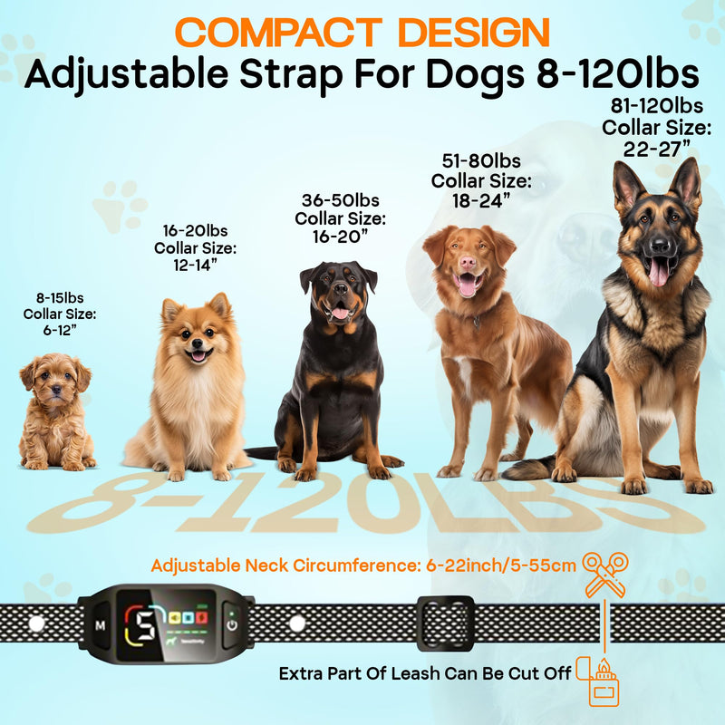Bark Collar for Dogs with Clicker and Whistle – 300% Stronger Vibration, 5 Sensitivity Levels, 4 Training Modes, Fast Magnetic Charging | Waterproof, Adjustable – Train with Love, Not Pain Collar with Clicker & Whistle - PawsPlanet Australia