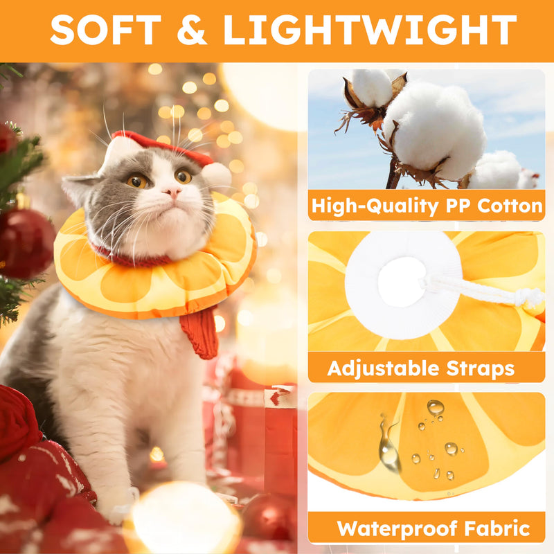 Kitten Cones After Surgery Extra Small Waterproof Cone Collar Soft to Stop Licking Neck Elizabethan Kitten e Collar for Recovery Wound Healing Safety xs Small Cat Donut Cone Waterproof Orange - PawsPlanet Australia