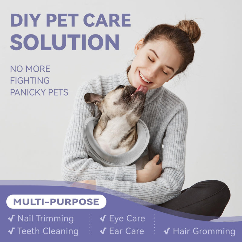 Dog Grooming Hammock Harness for Dogs & Cats with Pet Nail Clipper Trimmer - Cat Hanger Sling for Trimming Clipping Nails- Dog Hammock Restraint Bag for Small Medium Large pet （ Grey XL ） XL ( Legs Distance : 9.5-18.8" / Max W：85lb ) - PawsPlanet Australia