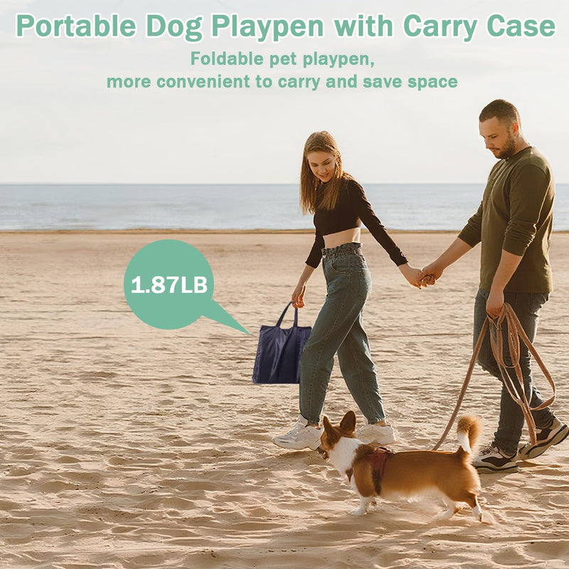 Dog Playpen Portable Cat Dog Playpen for Indoor & Outdoor Foldable Kennel Tent Crate,Water-Resistant Breathable Shade Cover, Dog Crate for Small Animals with Carrying Case - PawsPlanet Australia