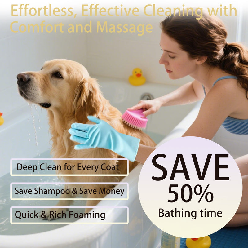 6PCS Pet Grooming Kit for Dogs,Cats and Horses |Pet Bath Brush|Pet Washing Gloves|Dog Bath Supplies|Dog Bath Brush | Dog Washing Brush - PawsPlanet Australia