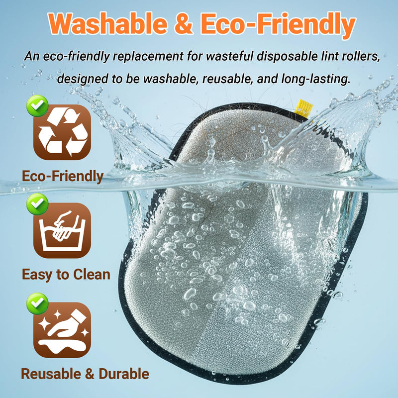 Premium Pet Hair Removal Gloves (2pcs) - Reusable Magic Brush Pet Hair Remover Tool for Laundry, Couch, Carpet, Car Seat - 5-Finger Design 2pcs - PawsPlanet Australia