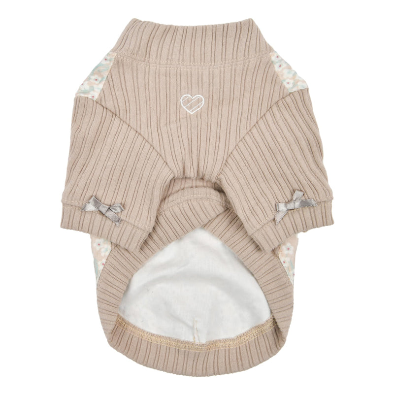 Pinkaholic New York Kalina Winter Shirt Warm Cozy Fashionable for Small Dogs, Beige, Medium BEIGE_KALINA - PawsPlanet Australia