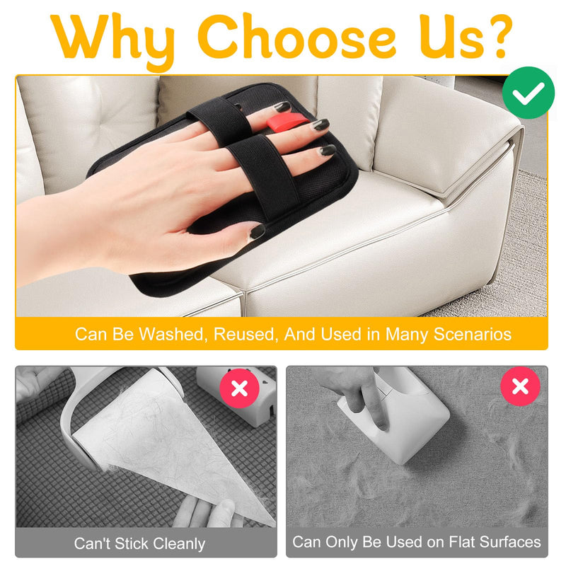 2 Pcs Electrostatic Pet Hair Removal Gloves, Pet Hair Removal Glove for Cats & Dogs, Pet Hair Remover, Reusable Cat & Dog Hair Remover for Couch, Clothing, Carpet, Car Seat - PawsPlanet Australia