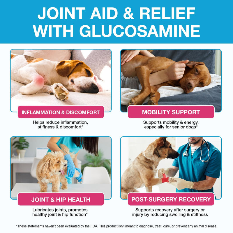 Dog Hip and Joint Supplement, Glucosamine for Dogs, Chondroitin Drops for Dogs, Pain Relief for Dogs, Dog Supplement for Joint Health, Mobility Pain Relief, Bacon Flavor-2 Oz/60ml - PawsPlanet Australia