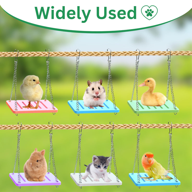 Chick Swing Accessory Set birds Poultry Feeding Equipment run baby play toys hens run duck feeder accessories brooder plate coop large, Small Parakeets, Conures, Budgies, Finches, Play Top with Stand