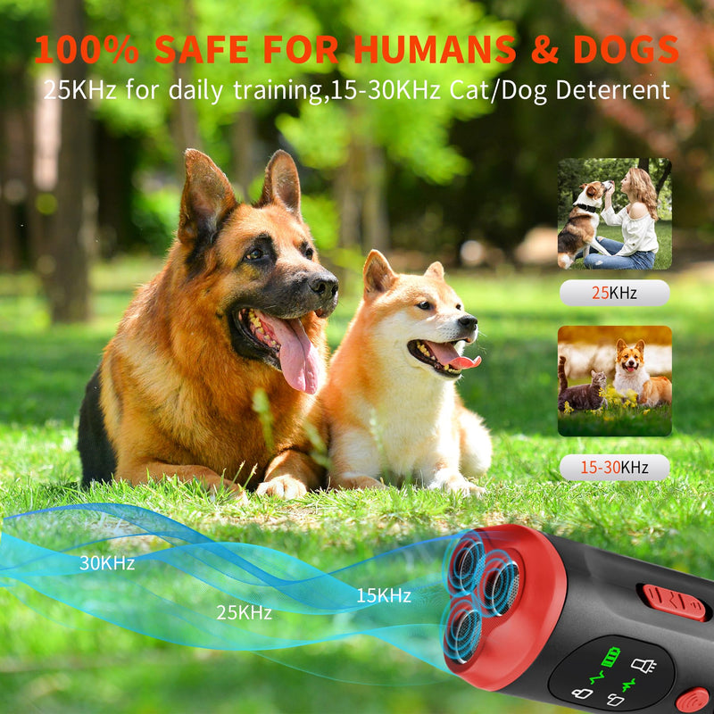 Bark Shield Pro Ultrasonic Dog Bark Deterrent Device, 500 sq ft Coverage, Indoor & Outdoor Anti Barking Control for Dogs, Stop Neighbors Dog Barking, Rechargeable & Shock-Free Training - PawsPlanet Australia