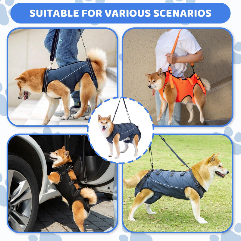 Dog Carrying Aid, Dog Harness Support and Rehabilitation Sling Adjustable Breathable Carrying Strap Dog for Old, Joint Injuries, Arthritis, Disabled Dogs (S) S
